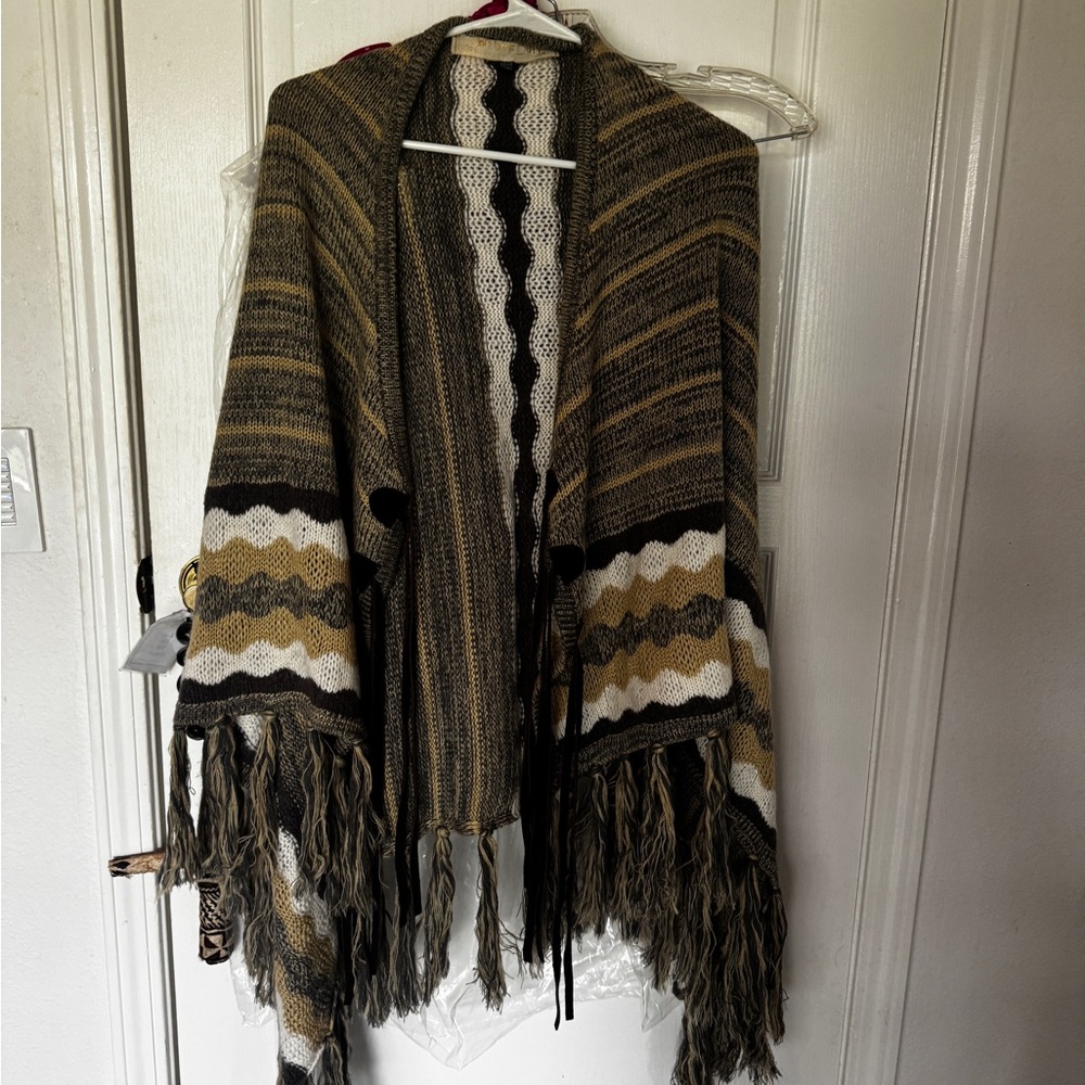 Bohemian Fringe Knit Cardigan